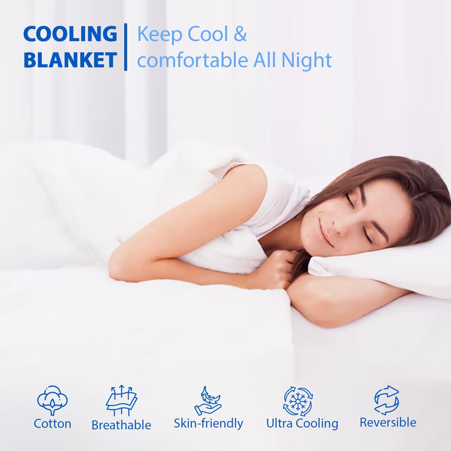 Cotton Soft Hand Block Printed Reversible Dohar AC Blanket Double Bed King Size (Size-84*90/C5)