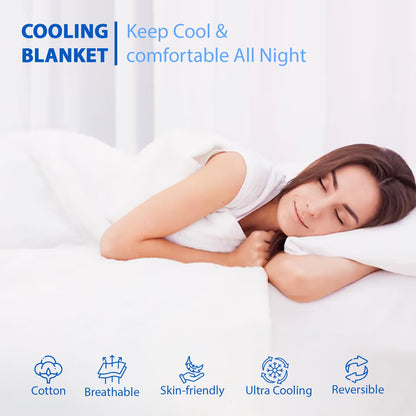 Cotton Soft Hand Block Printed Reversible Dohar AC Blanket Double Bed King Size (Size-84*90/C5)