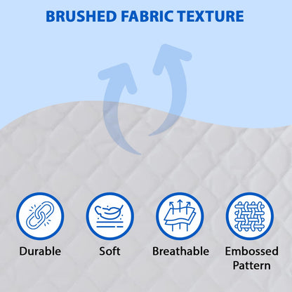 Waterproof Cotton Mattress Protector Queen Size | Soft & Washable Bed Cover by Curious Lifestyle