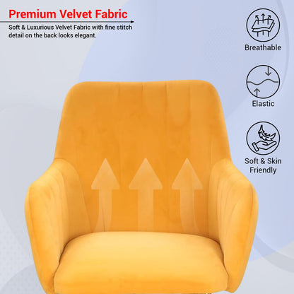 Velvet Cafe & Dining Chair with Armrest by Curious Lifestyle