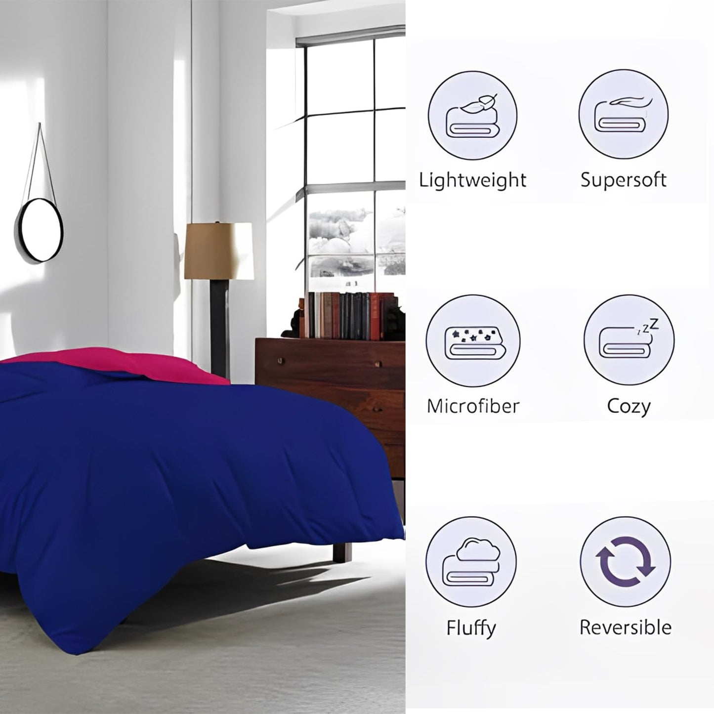 Reversible Microfiber Comforter Blanket for Winter by Curious Lifestyle