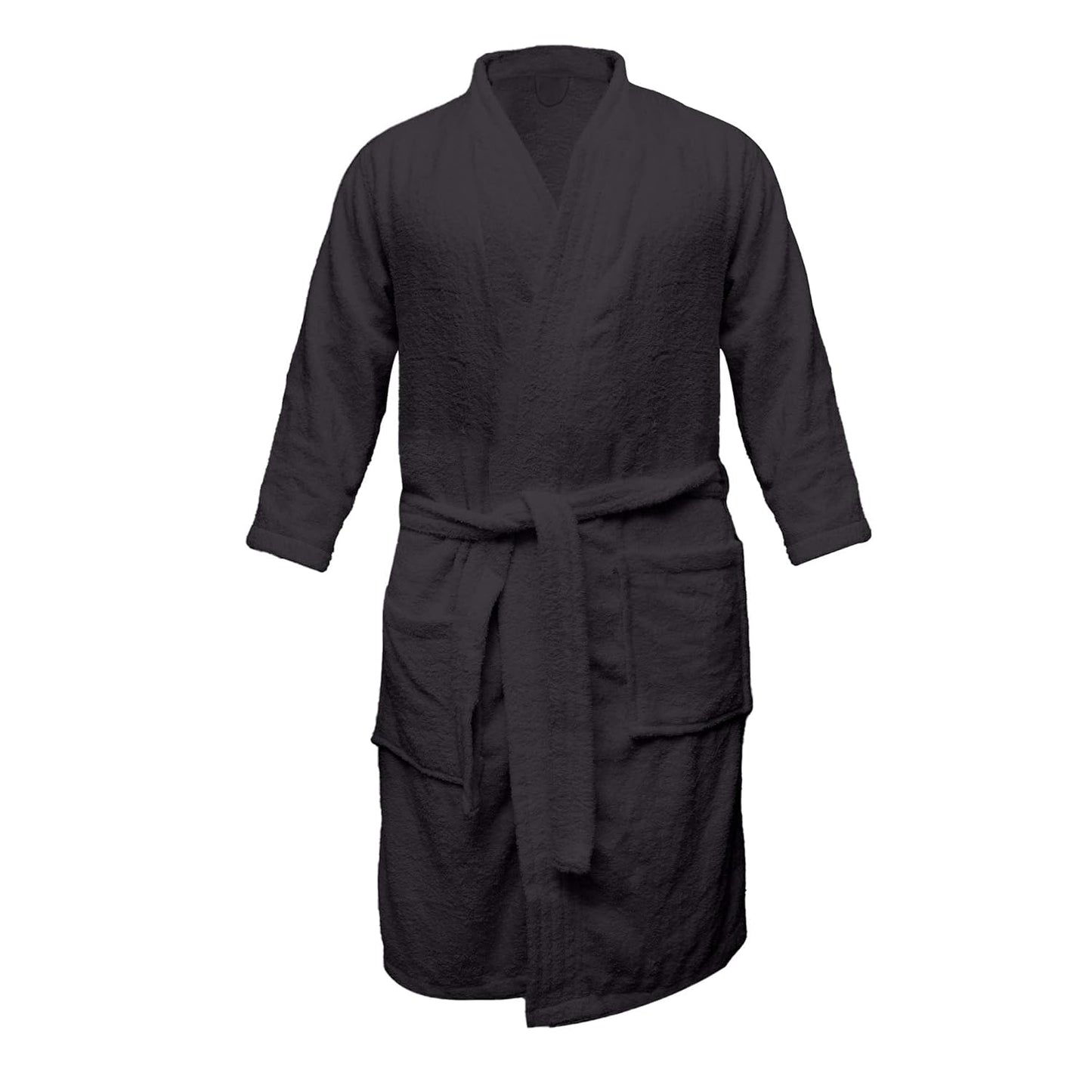 Luxury Bathrobes/Double Sided Terry 100% Pure Cotton Unisex Bathrobe For Women & Men Pack Of 1 (L, Brown)