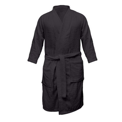 Luxury Bathrobes/Double Sided Terry 100% Pure Cotton Unisex Bathrobe For Women & Men Pack Of 1 (L, Brown)
