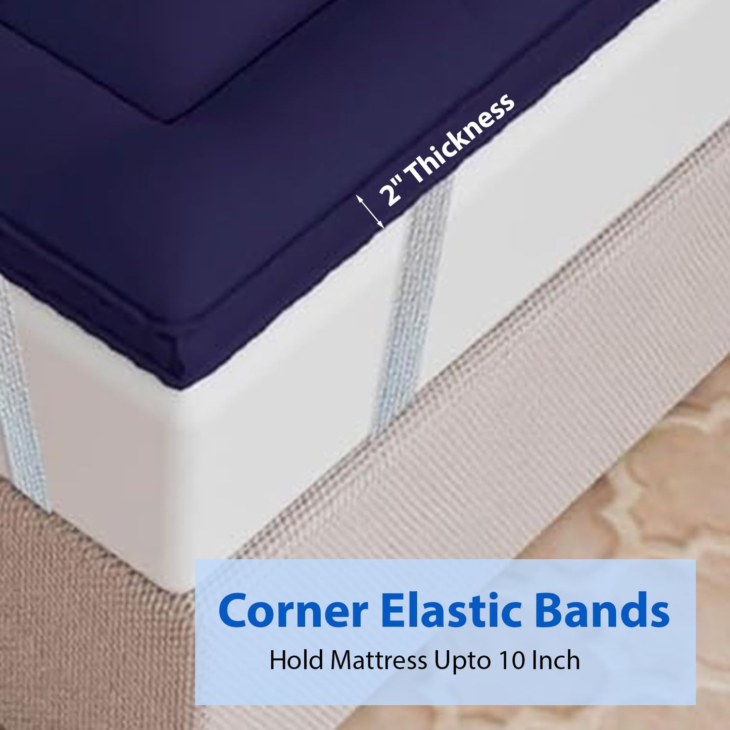 Super Soft 600 GSM Microfiber Mattress Topper | Quilted Mattress Padding by Curious Lifestyle