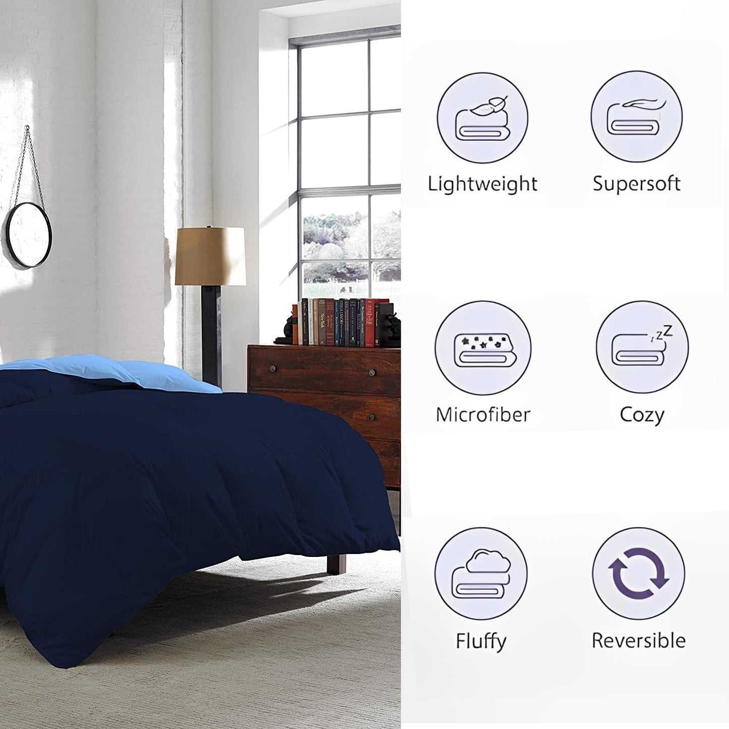 Reversible Microfiber Comforter Blanket for Winter by Curious Lifestyle