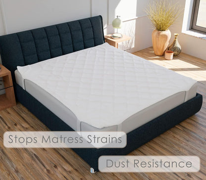 Waterproof Cotton Mattress Protector Queen Size | Soft & Washable Bed Cover by Curious Lifestyle