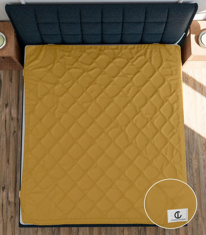 Waterproof Cotton Mattress Protector Queen Size | Soft & Washable Bed Cover by Curious Lifestyle
