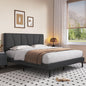 Curious Lifestyle Sheesham Wood King Size Bed Cot Bed Furniture Upholstered Double Bed for Bedroom Living Room Home (Grey Finish) Visit the STRATA FURNITURE Store