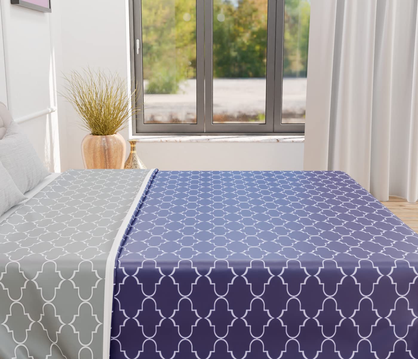 Cotton Soft Hand Block Printed Reversible Dohar AC Blanket Double Bed King Size (Size-84*90/C5)