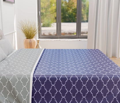 Cotton Soft Hand Block Printed Reversible Dohar AC Blanket Double Bed King Size (Size-84*90/C5)