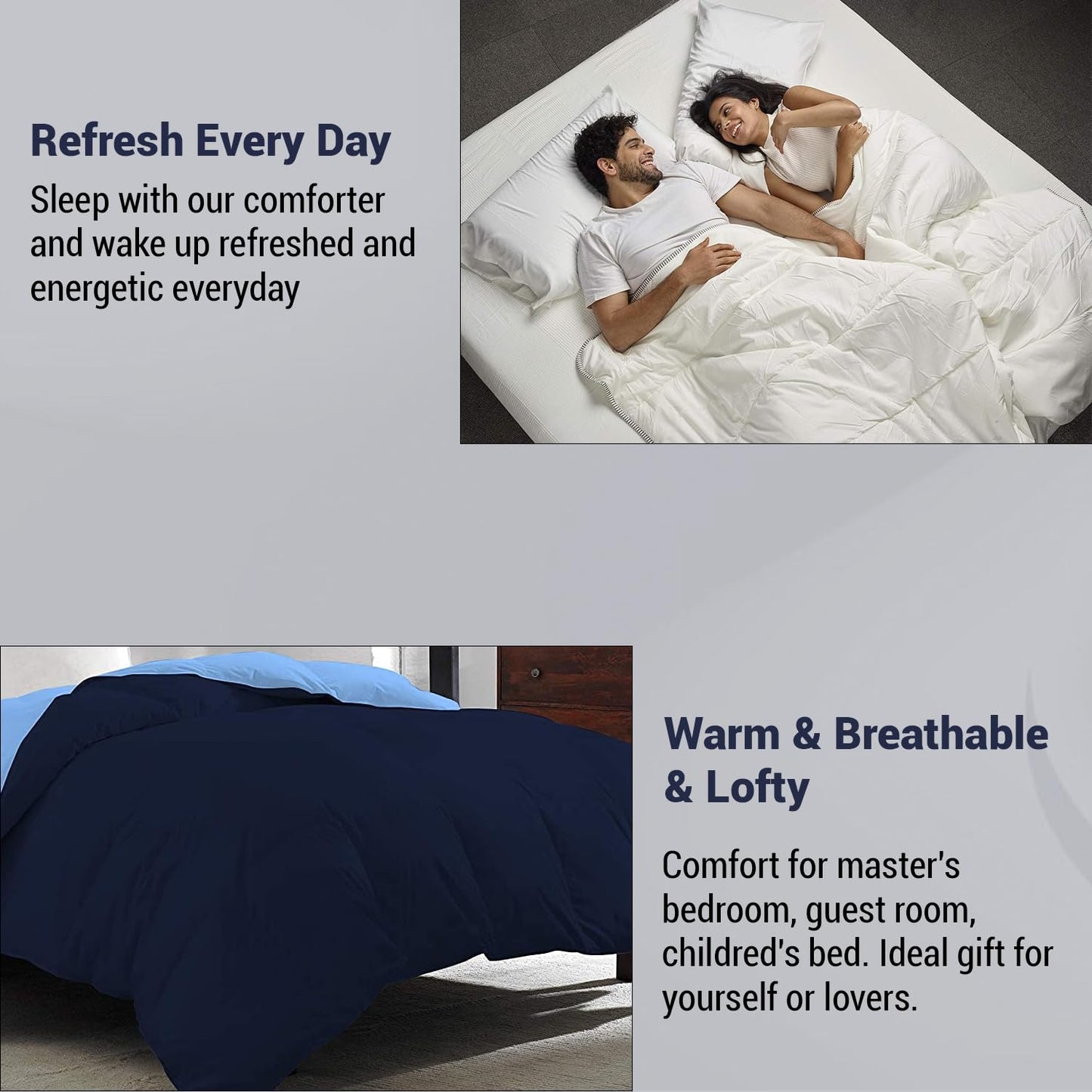 Reversible Microfiber Comforter Blanket for Winter by Curious Lifestyle