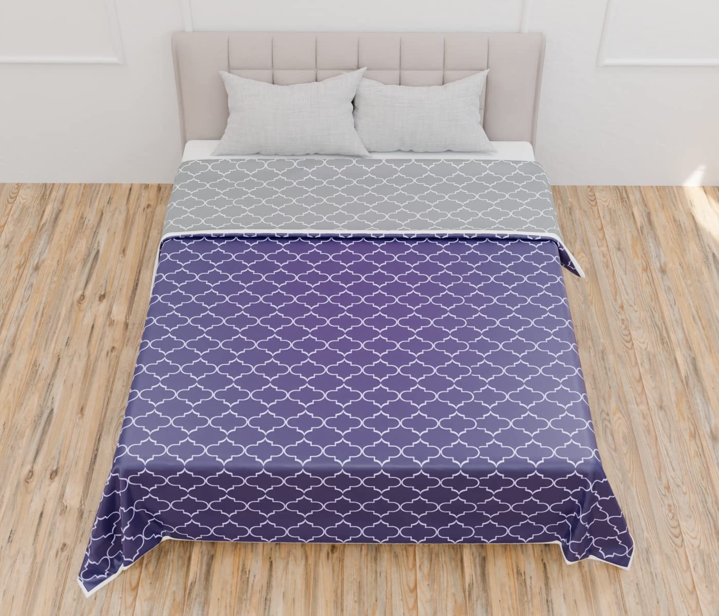 Cotton Soft Hand Block Printed Reversible Dohar AC Blanket Double Bed King Size (Size-84*90/C5)