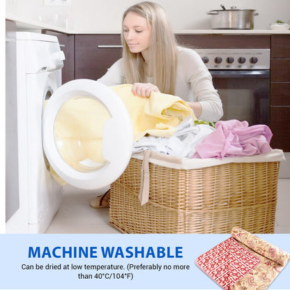 Cotton Soft Hand Block Printed Reversible Dohar AC Blanket Double Bed King Size (Size-84*90/C5)