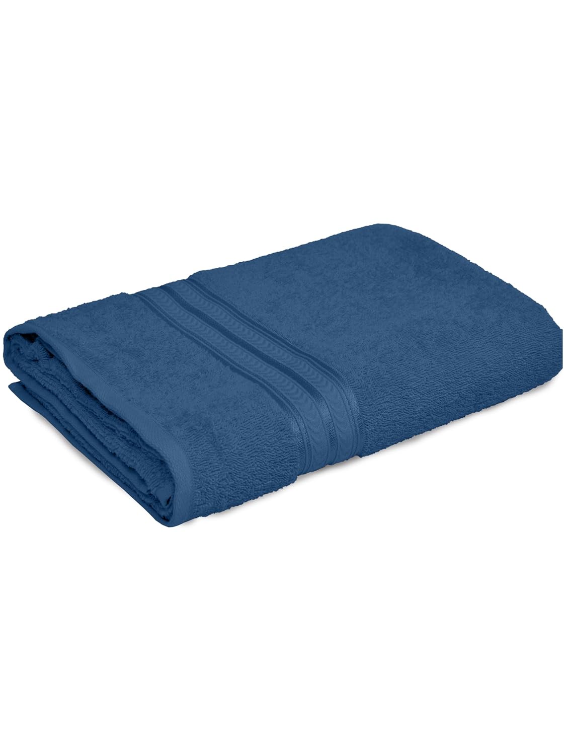 100% Cotton 600 GSM Bath Towels | Extra Soft & Absorbent Large Size Towels for Bathing (140 CM X 70 CM Pack of 1) Blue
