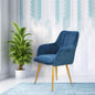 Curious Lifestyle Velvet Cafe Chair | Dining Chair for Cafe & Restaurant Chair | Upholstered Accent Chair with Arm Rest for Living Room/Dinning Room | Velvet Chair with Metal Leg (Peach, 19x24x39 in)