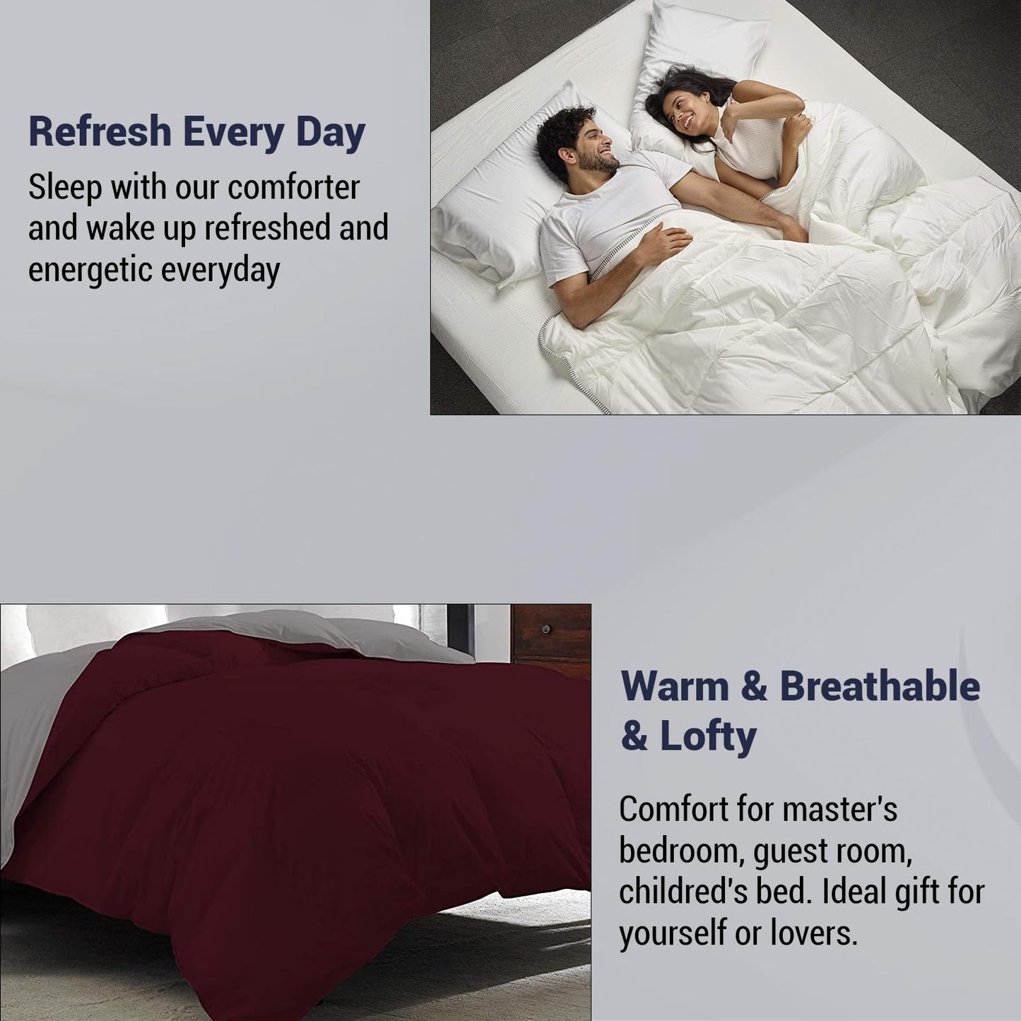 Reversible Microfiber Comforter Blanket for Winter by Curious Lifestyle