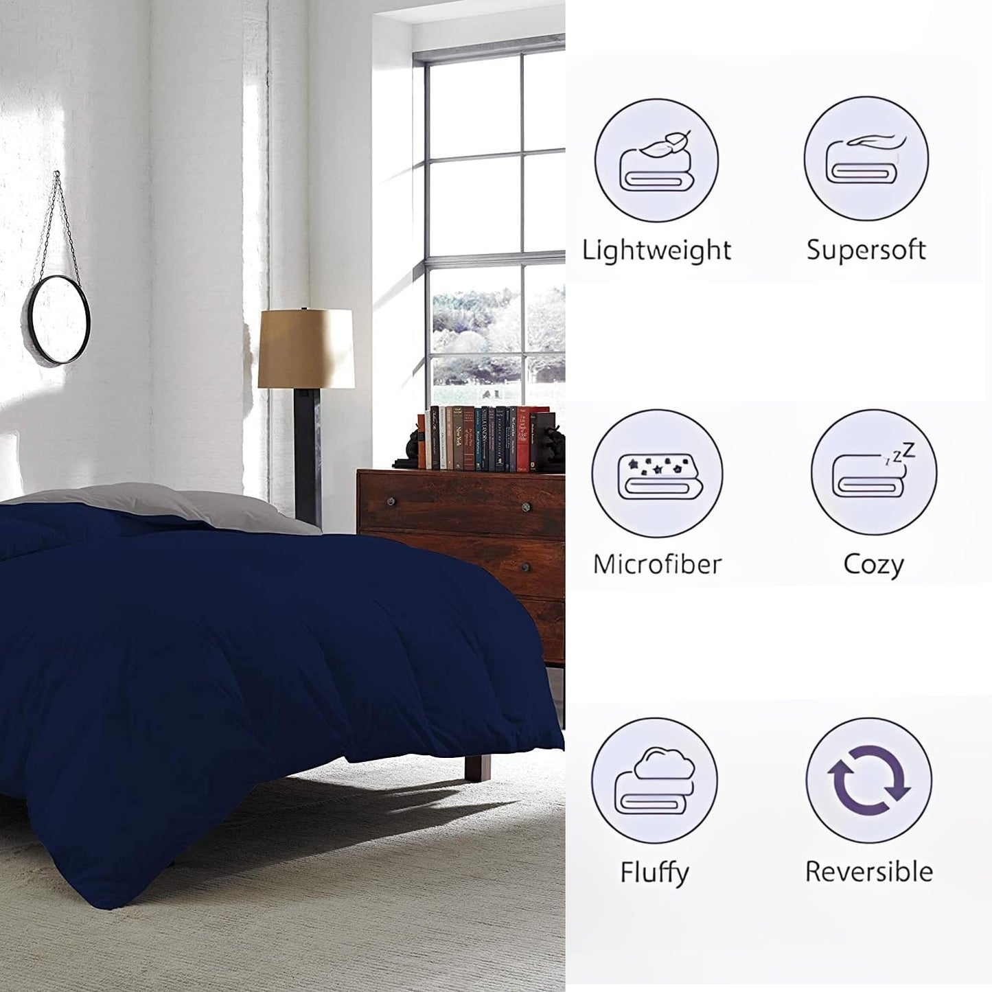 Reversible Microfiber Comforter Blanket for Winter by Curious Lifestyle