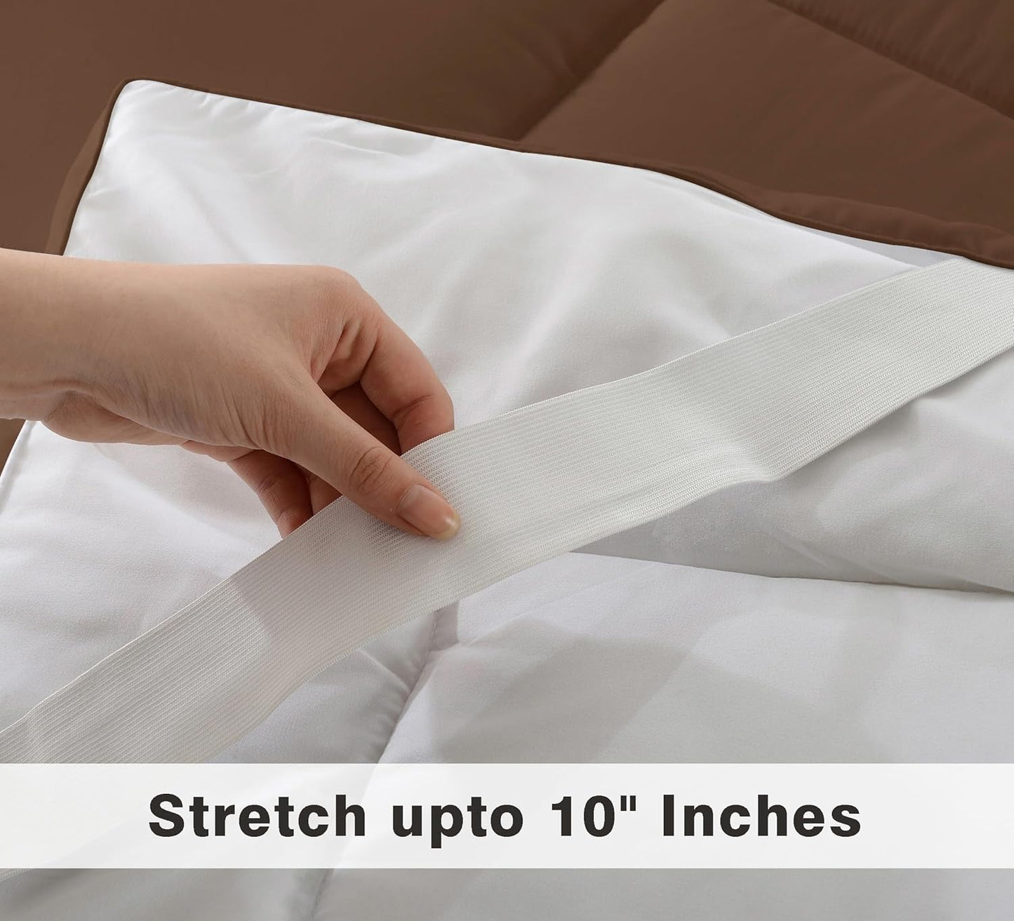 Super Soft 600 GSM Microfiber Mattress Topper | Quilted Mattress Padding by Curious Lifestyle