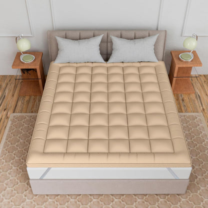 Super Soft 600 GSM Microfiber Mattress Topper | Quilted Mattress Padding by Curious Lifestyle