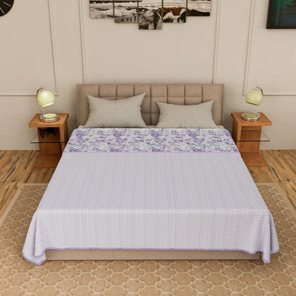 Cotton Soft Hand Block Printed Reversible Dohar AC Blanket Double Bed King Size (Size-84*90/C5)