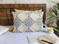 Pure Cotton Rectangular Shape Handblock 12 inch x 20 inch Boho Shaggy Pillow