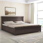 Curious Lifestyle Sheesham Wood King Size Bed with Box Storage Wooden Double Bed Cot Bed Furniture for Bedroom Living Room Home (Natural Finish)