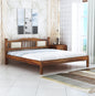 Curious Lifestyle Solid Sheesham Wood Queen Size Bed Without Storage for Bedroom Solid Wooden Furniture Beds for Home Living Room (Honey Finish)