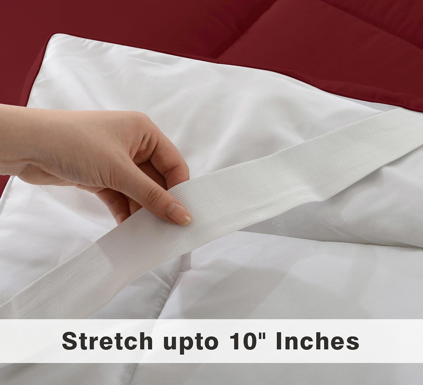 Super Soft 600 GSM Microfiber Mattress Topper | Quilted Mattress Padding by Curious Lifestyle