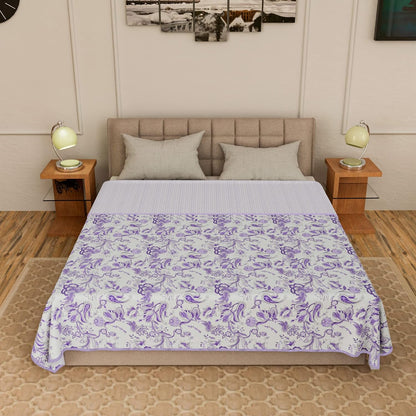 Cotton Soft Hand Block Printed Reversible Dohar AC Blanket Double Bed King Size (Size-84*90/C5)
