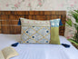 Pure Cotton Rectangular Shape Handblock 12 inch x 20 inch Boho Shaggy Pillow