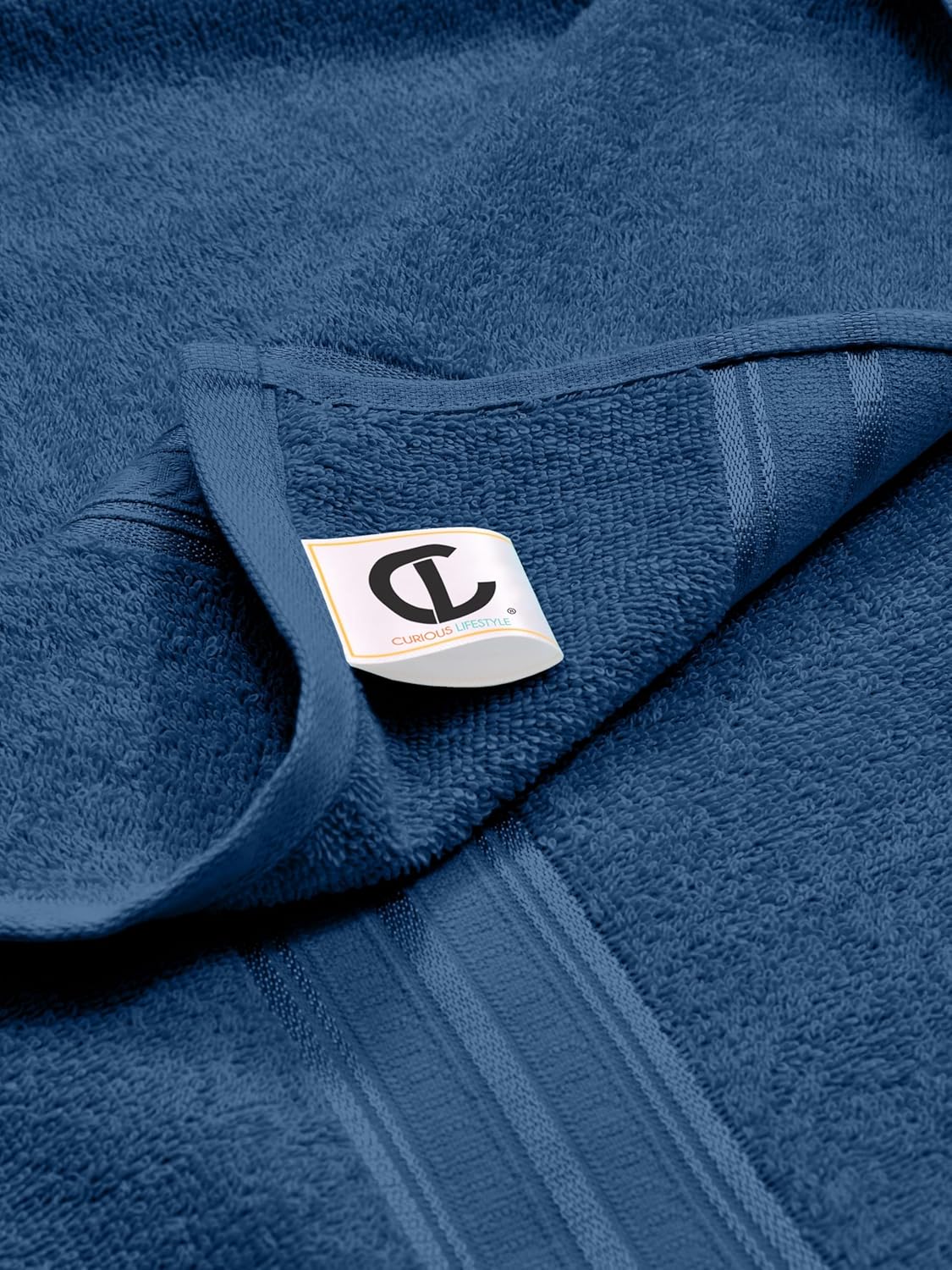100% Cotton 600 GSM Bath Towels | Extra Soft & Absorbent Large Size Towels for Bathing (140 CM X 70 CM Pack of 1) Blue
