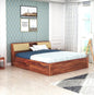 Curious Lifestyle Sheesham Wood King Size Bed with Box Storage Wooden Double Bed Cot Bed Furniture for Bedroom Living Room Home - (Walnut Finish)