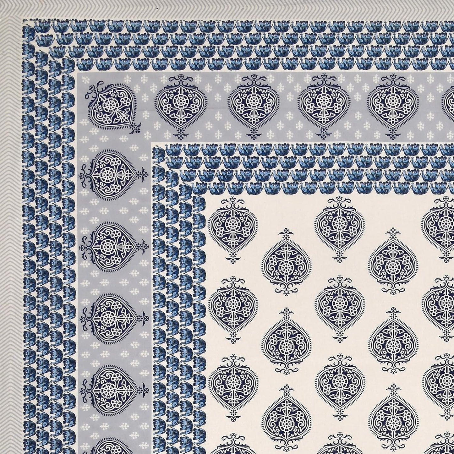 Curious Lifestyle 100% Cotton Printed Bedsheet for King Size Bed with 2 Pillow Covers – 144 TC