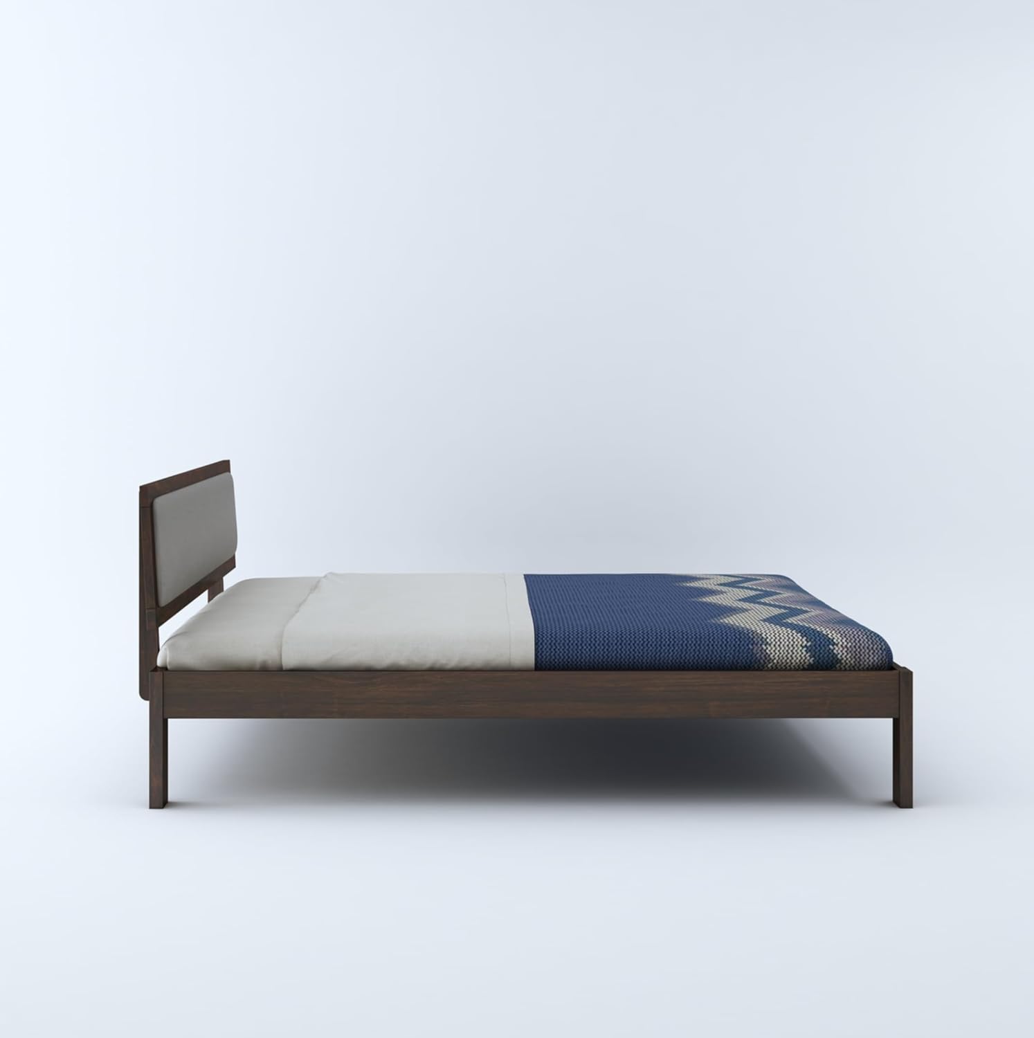 Honey Polish Sheesham Wood Bed