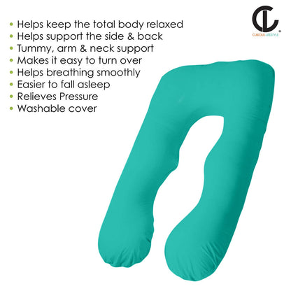 Breathable cotton maternity pillow on mattress