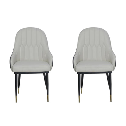 Modern cafe dining chair with armrest and durable metal legs