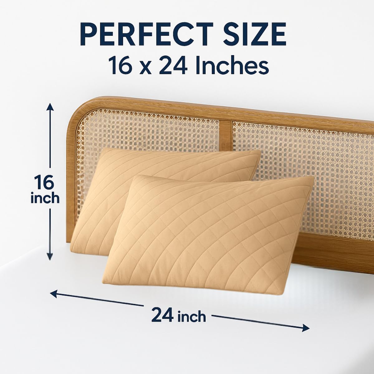 Cotton quilted pillow cover waterproof and anti-stain