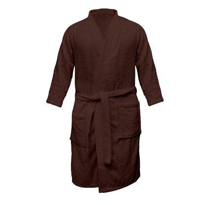 Brown Terry Cotton Unisex Bathrobe by Curious Lifestyle