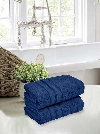 Curious Lifestyle 600 GSM grey cotton hand towel set on bathroom counter