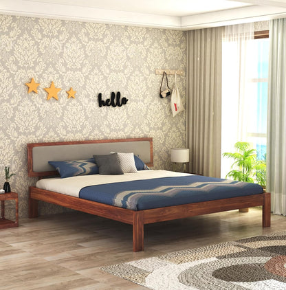 Sheesham Wood King Size Bed Honey Finish