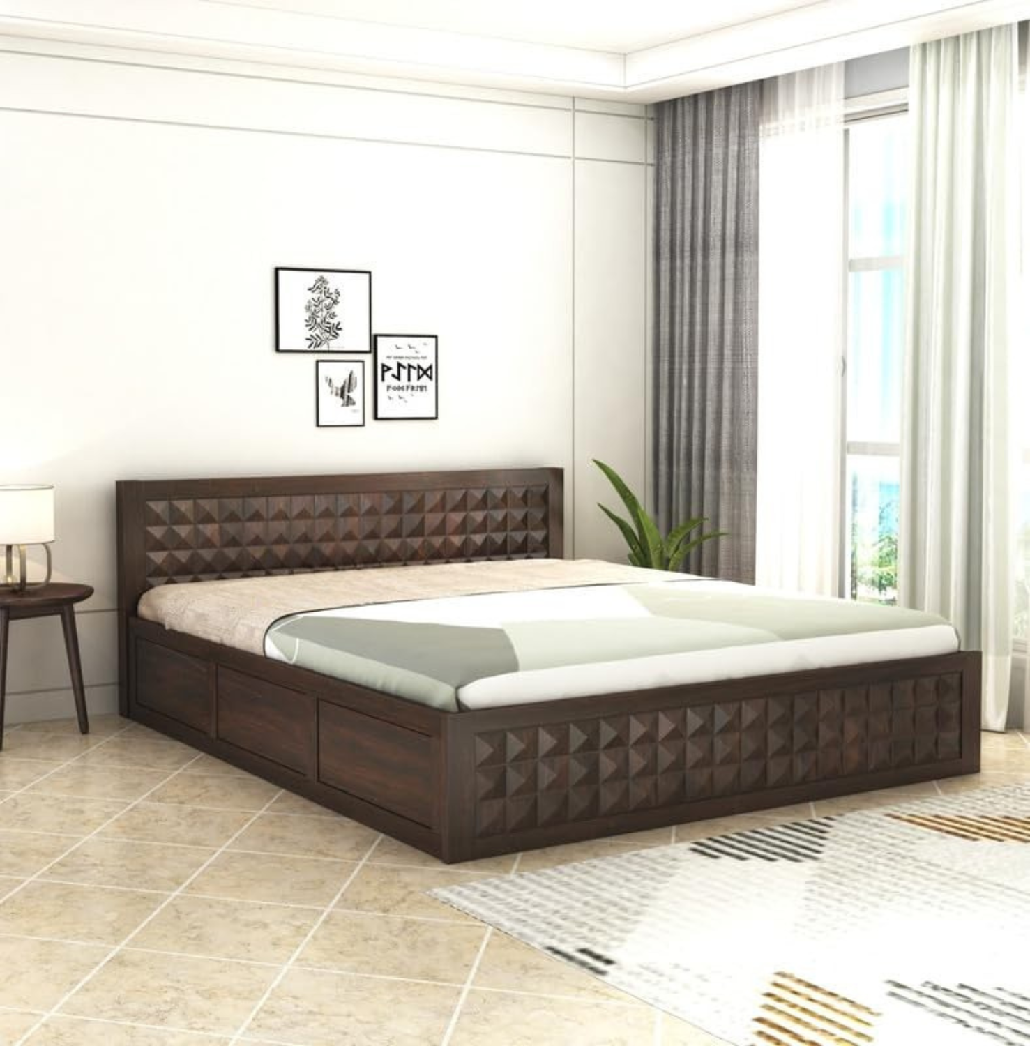 Curious Lifestyle Sheesham bed


