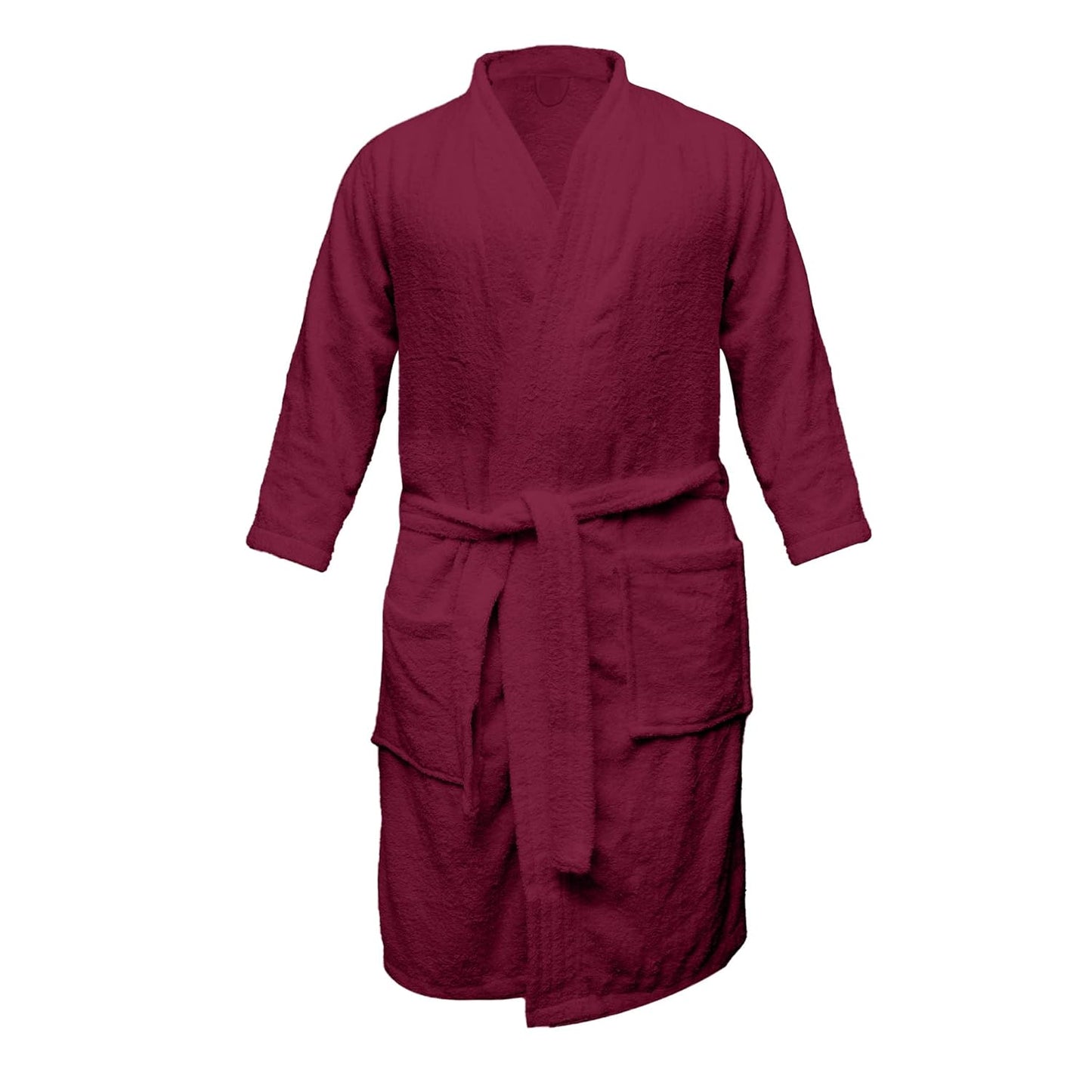 Double-Sided Terry Cotton Wine Bathrobe