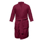 Double-Sided Terry Cotton Wine Bathrobe