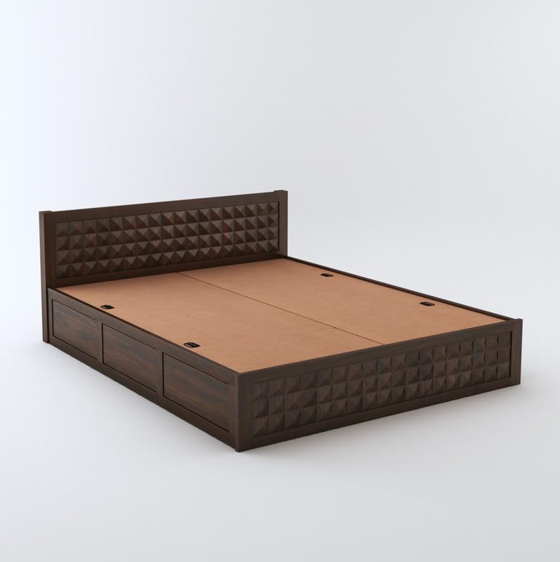 Solid wood double bed for bedroom furniture