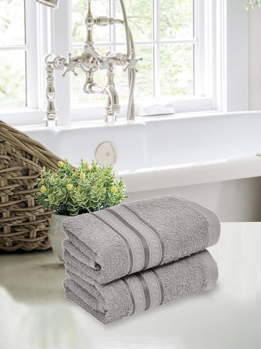 Curious Lifestyle 600 GSM grey cotton hand towel set