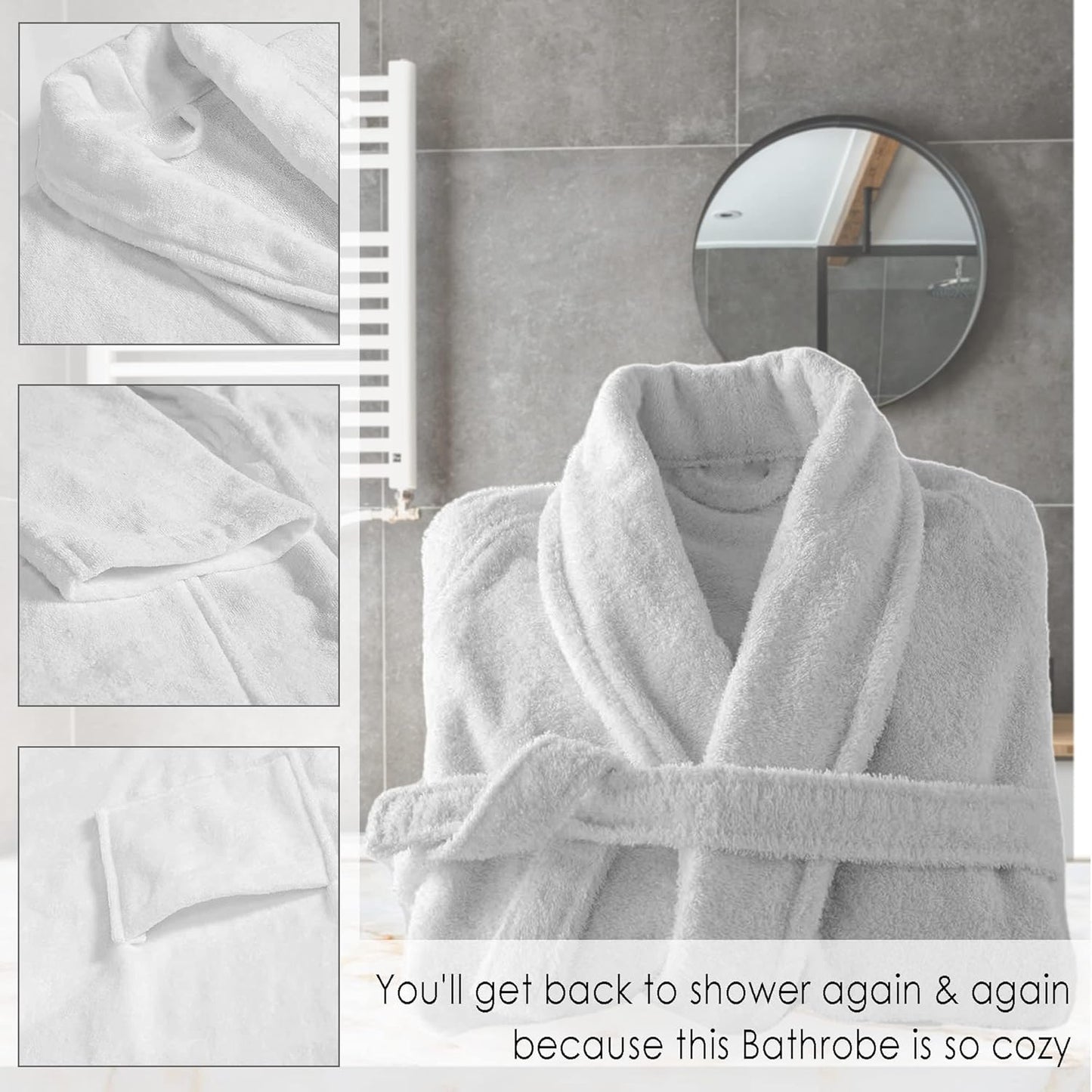 Terry Bathrobe with Comfort Fit Design