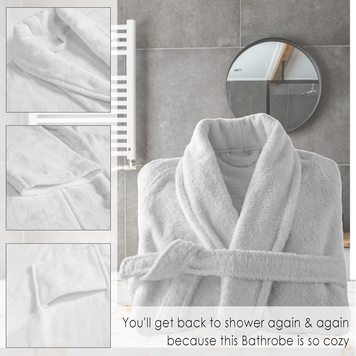 Terry Bathrobe with Comfort Fit Design