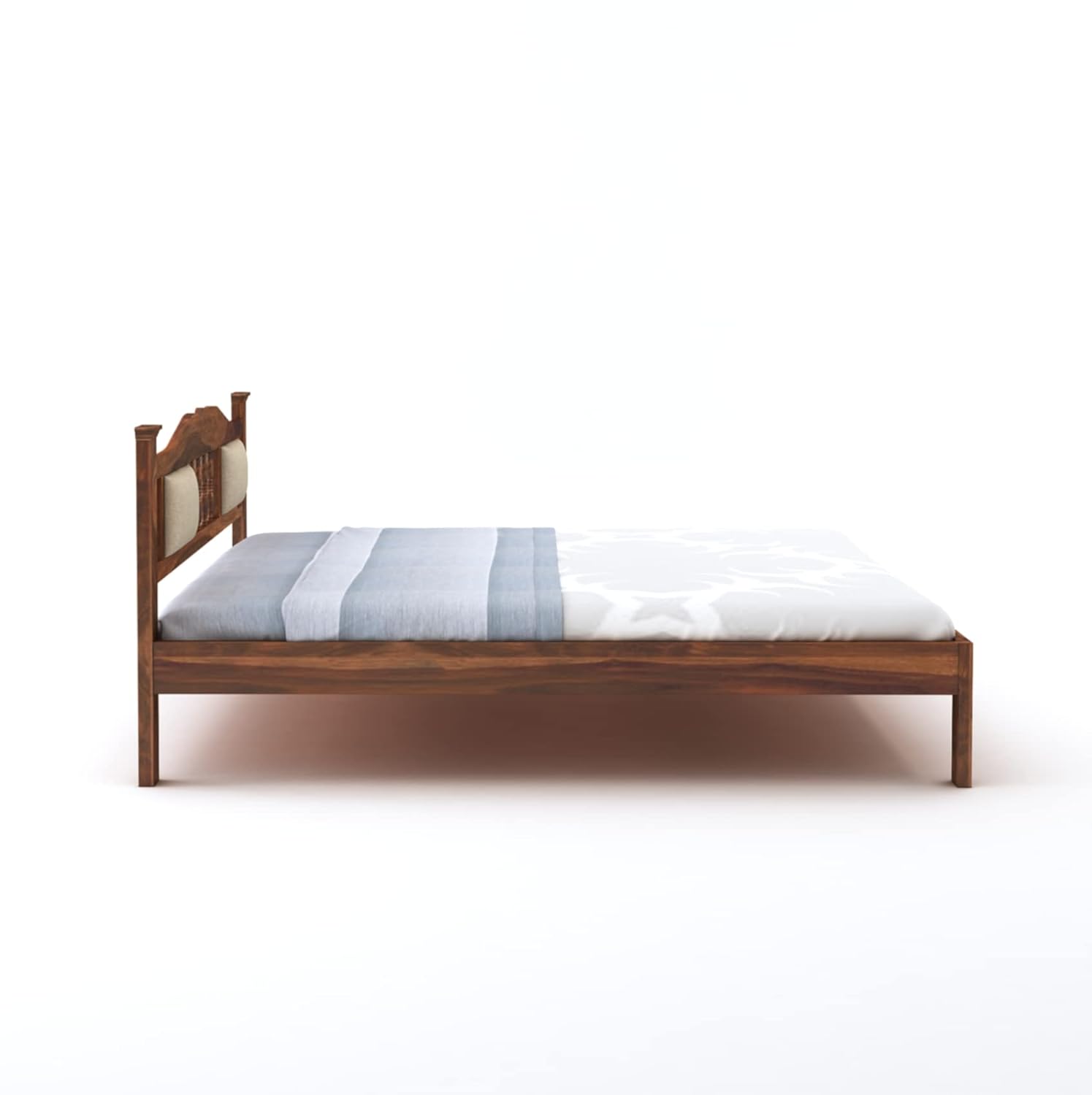 Curious Lifestyle Wooden Queen Bed Without Storage for Bedroom

