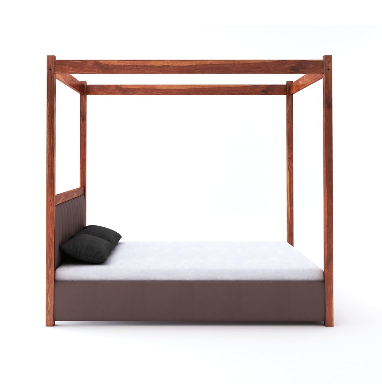  Designer sheesham wood bed with poster frame – king size