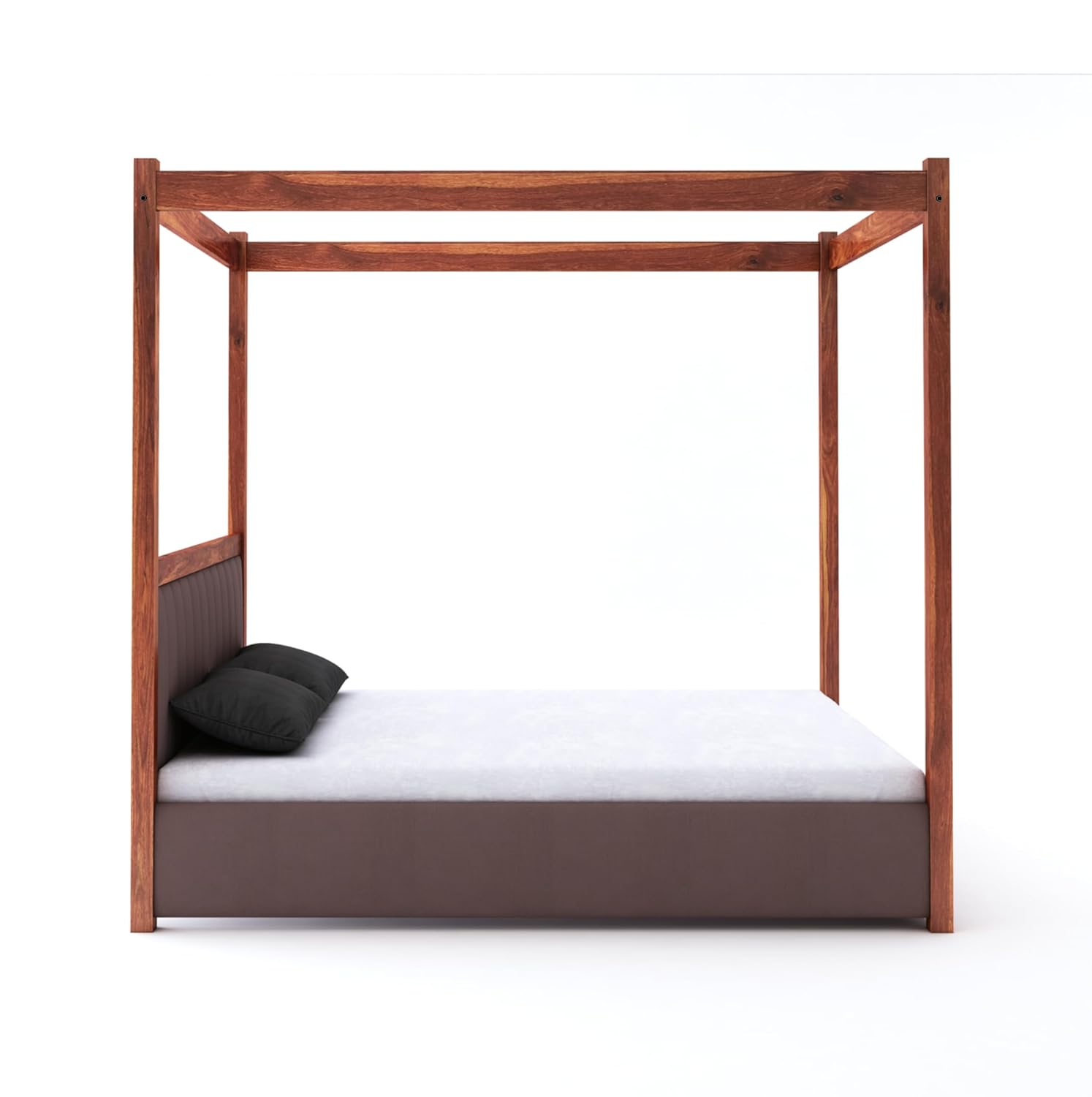  Designer sheesham wood bed with poster frame – king size